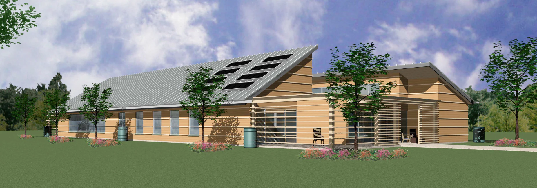green and sustainable building 3d plan ocean city md